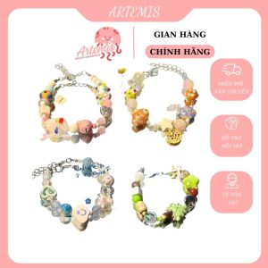 Vòng tay dạng hạt chuỗi hoạt tiết dễ thương mix charm Artemis