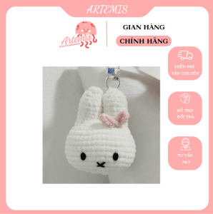 Móc khóa len -Thỏ trắng
